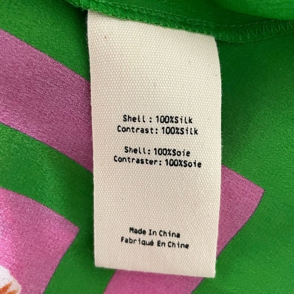 EUC L’Agence Gio Button Down Silk Shirt Size XL - Picture 15 of 16